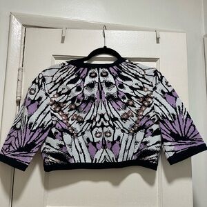 Herve Leger Black and White Knit Top